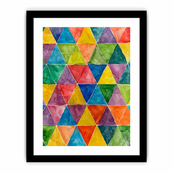 Colorful Trianagles  Art Print