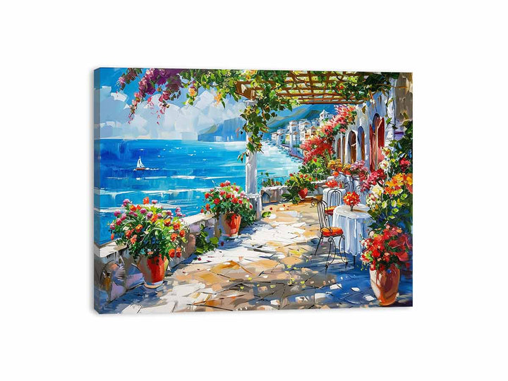 Mediterranean View Canvas Print