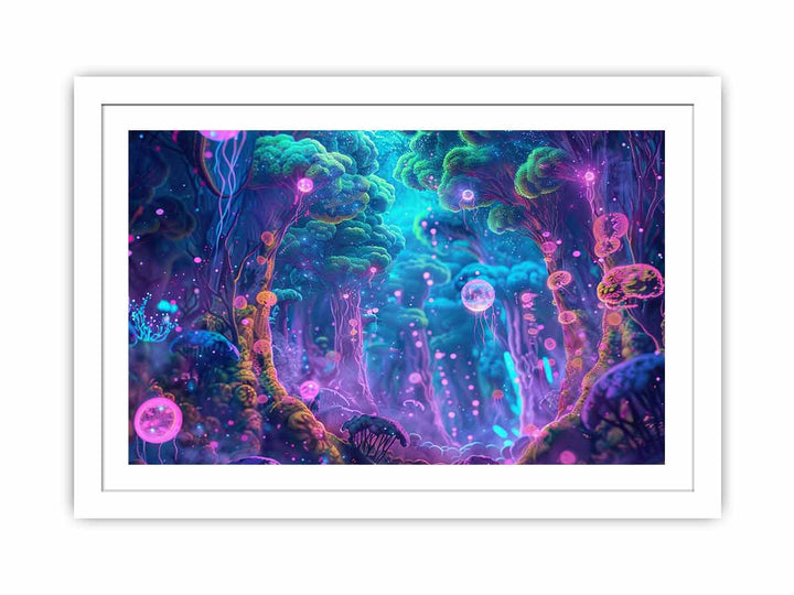 Psychedelic Forest Streched canvas