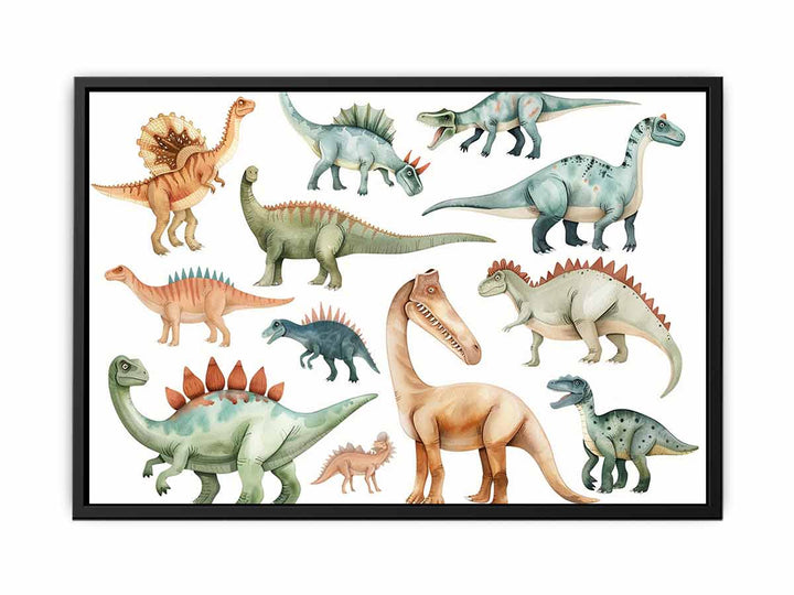 Dinosaur  Family  Painting