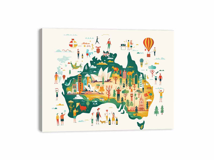 Colorfull Australia Canvas Print