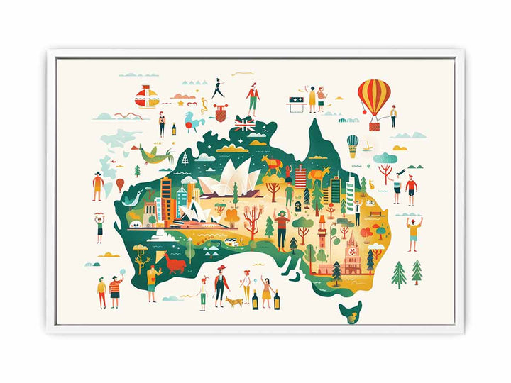 Colorfull Australia Framed Print