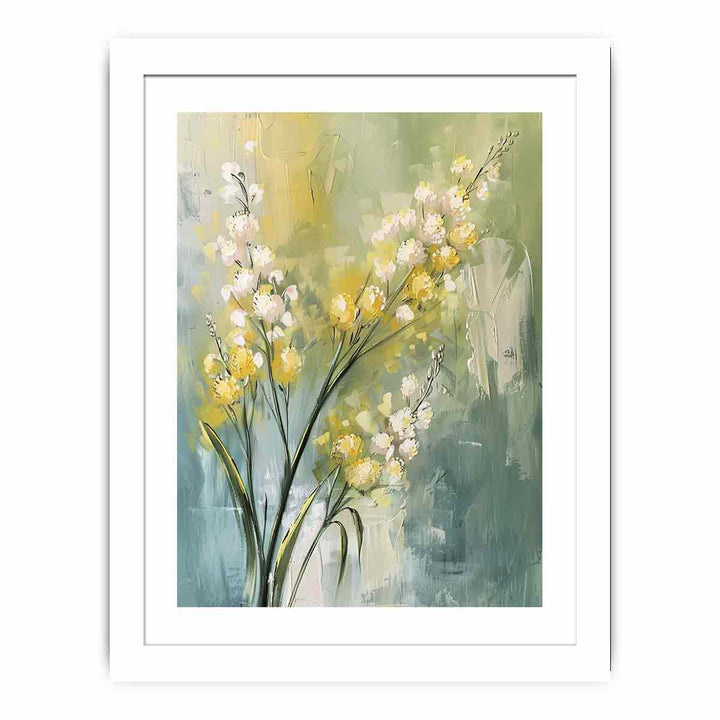 Wattle Flower Streched canvas