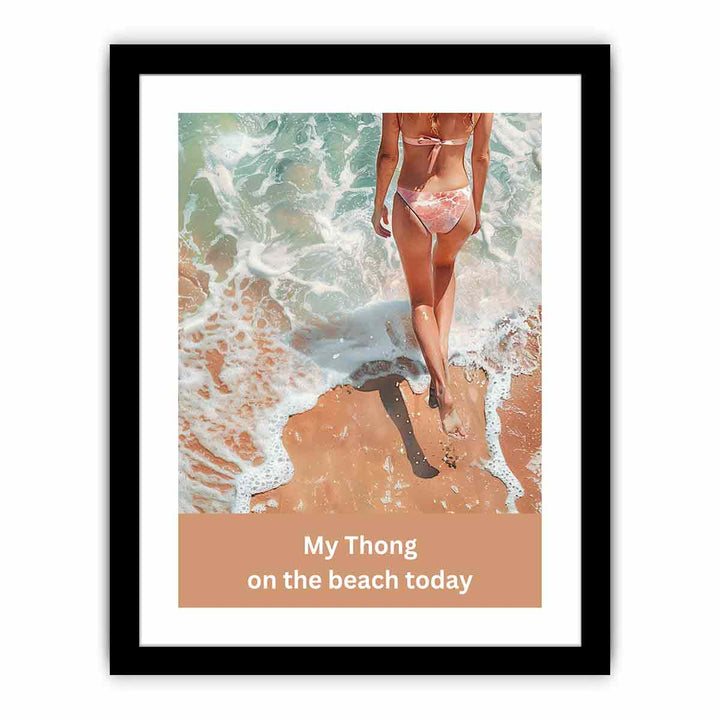 My Thongs At Beach  Art Print