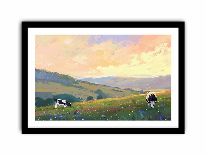 2 Cows  Art Print