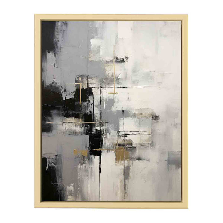 Gray Abstract Wall Art framed Print