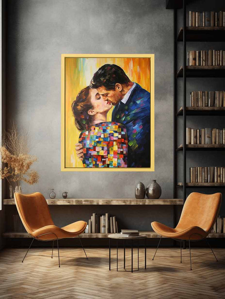 Modern The kiss Art Print