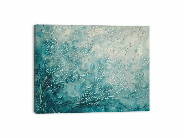 Teal Branches  Canvas Print