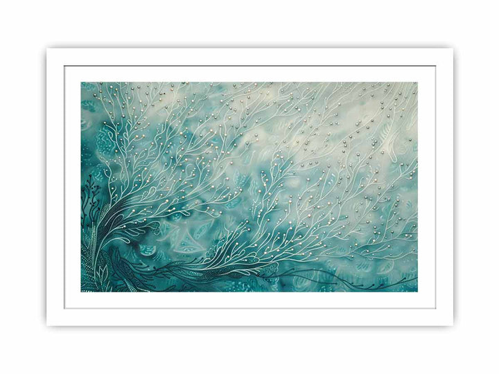 Teal Branches  Streched canvas