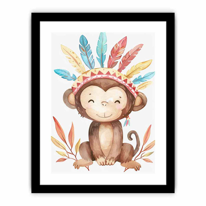 Cute Monkey  Art Print