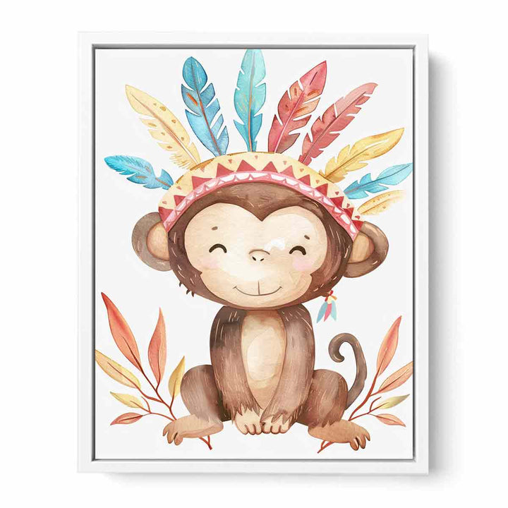 Cute Monkey Framed Print