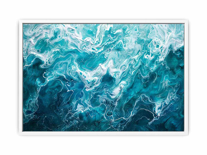 Teal Blue Framed Print