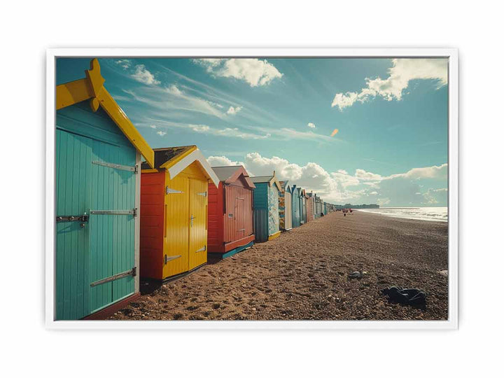 brighton Beach Boxes Framed Print