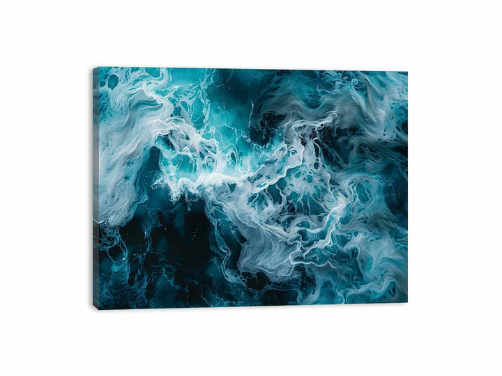 Teal Waves Canvas Print