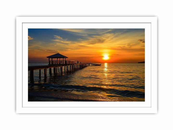 Sunset Pier Streched canvas