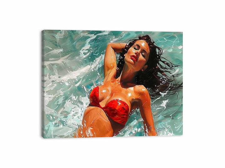 Red Bikini Canvas Print