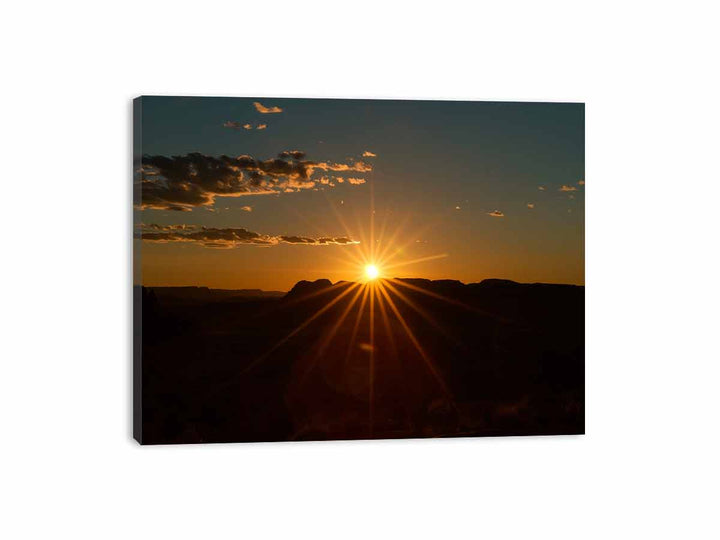 Sunset On Top Canvas Print