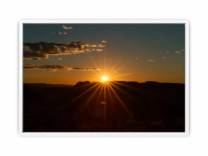 Sunset On Top Framed Print