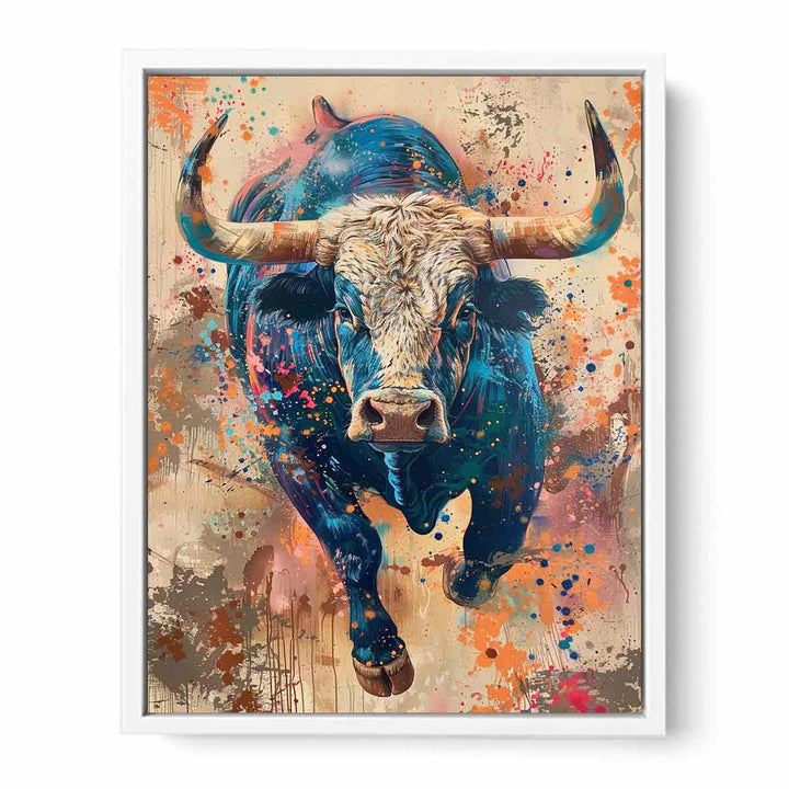 Bucking Bull Framed Print