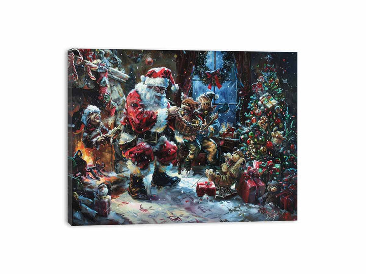 Playful Santa Canvas Print