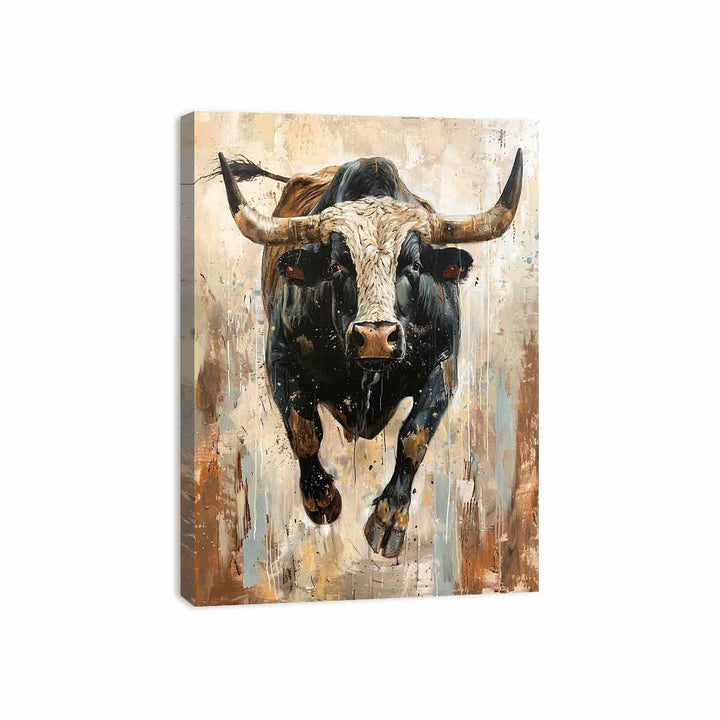 Running  Bull Canvas Print