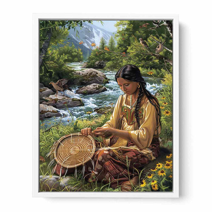 Native Serene Scene Framed Print