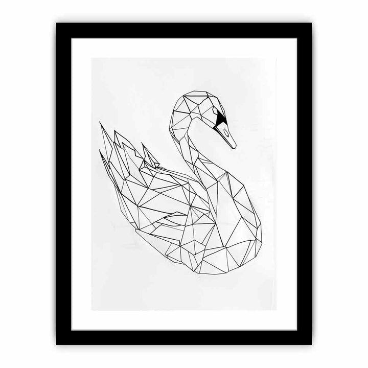 Diamond Swan  Art Print