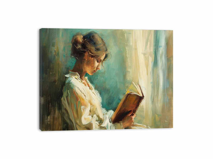 Woman Reading  Canvas Print