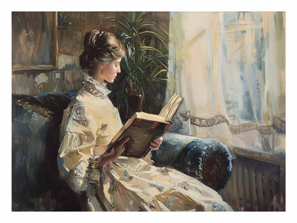 Woman Reading Painting