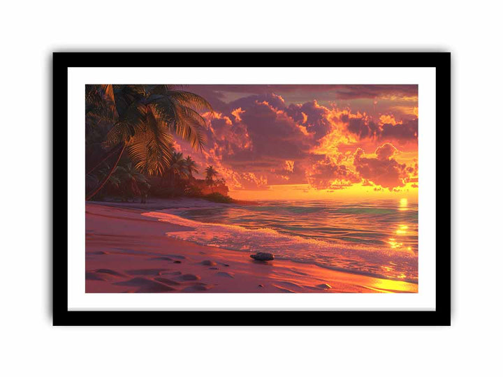 Beach Scene   Art Print