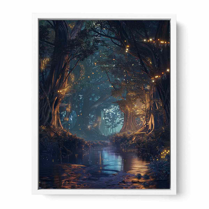 3D Forest Framed Print