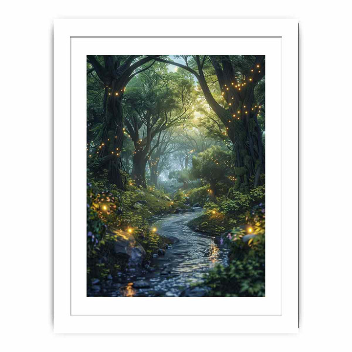 3D Forest Streched canvas