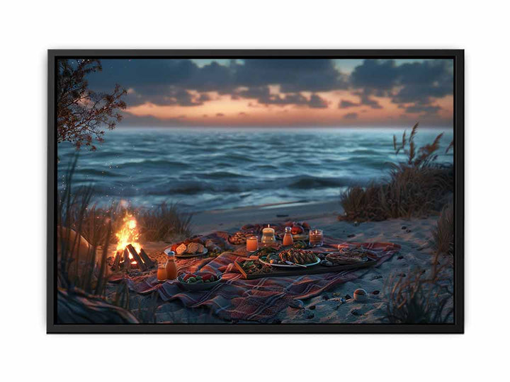 Dinner On Beach  Painting