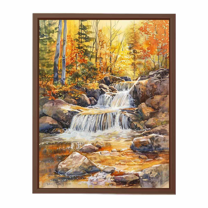 Forest Waterfall   Poster