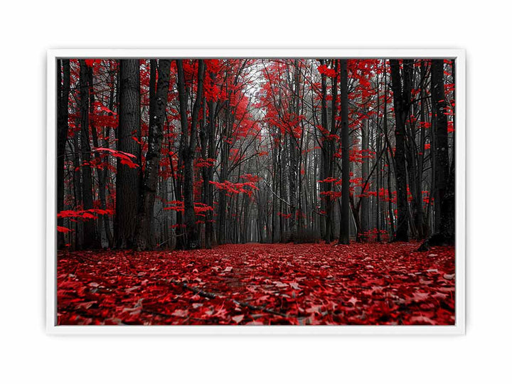 Red Forest Framed Print