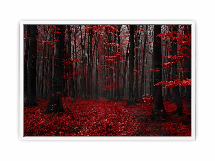 Red Trees Framed Print