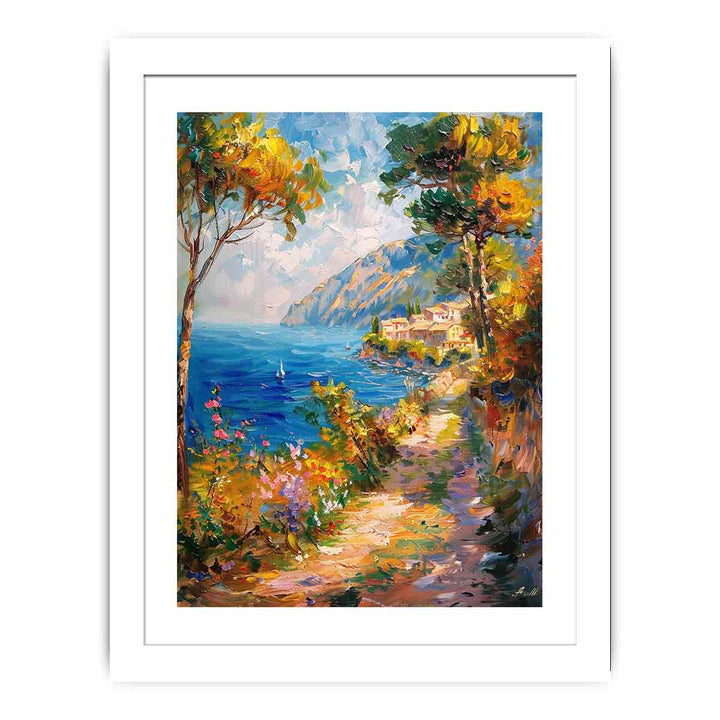 Impressionist Beach Streched canvas