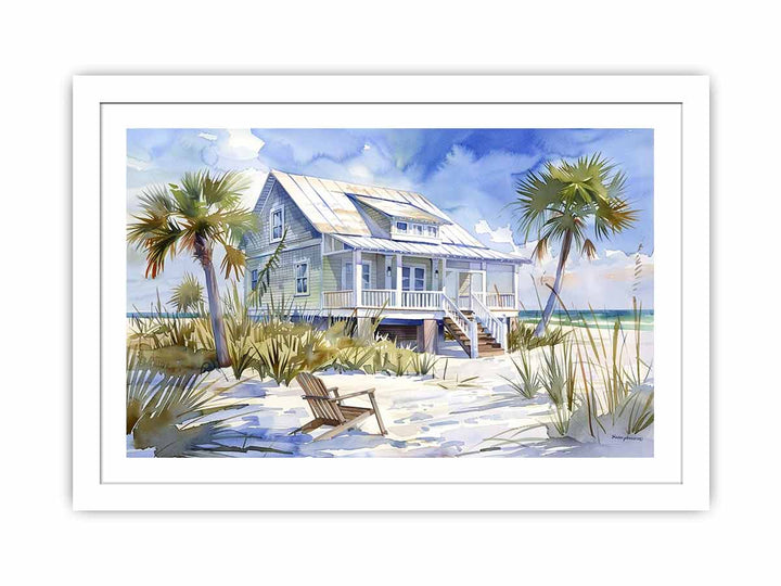 Beach House  Streched canvas