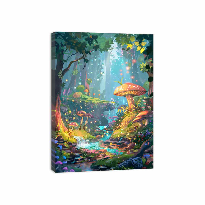 Cartoon Forest  Canvas Print