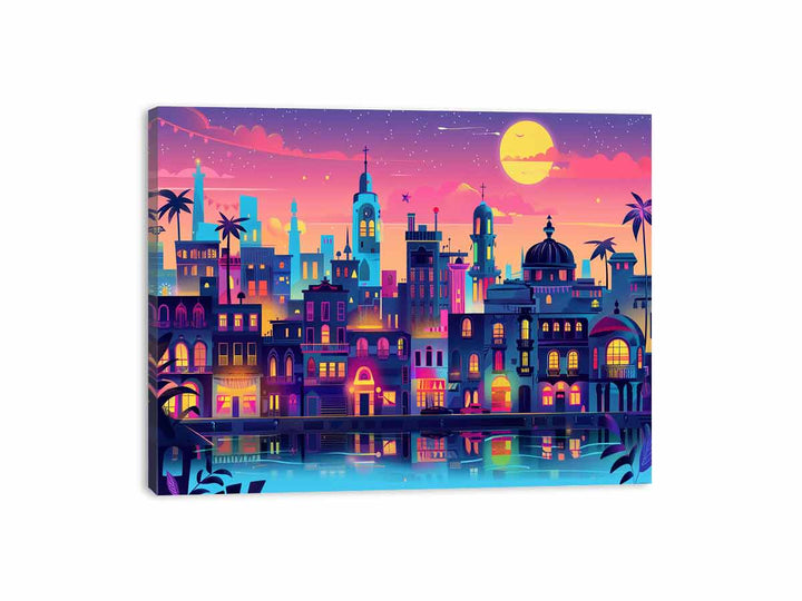 Vibrant Cityscape  Canvas Print