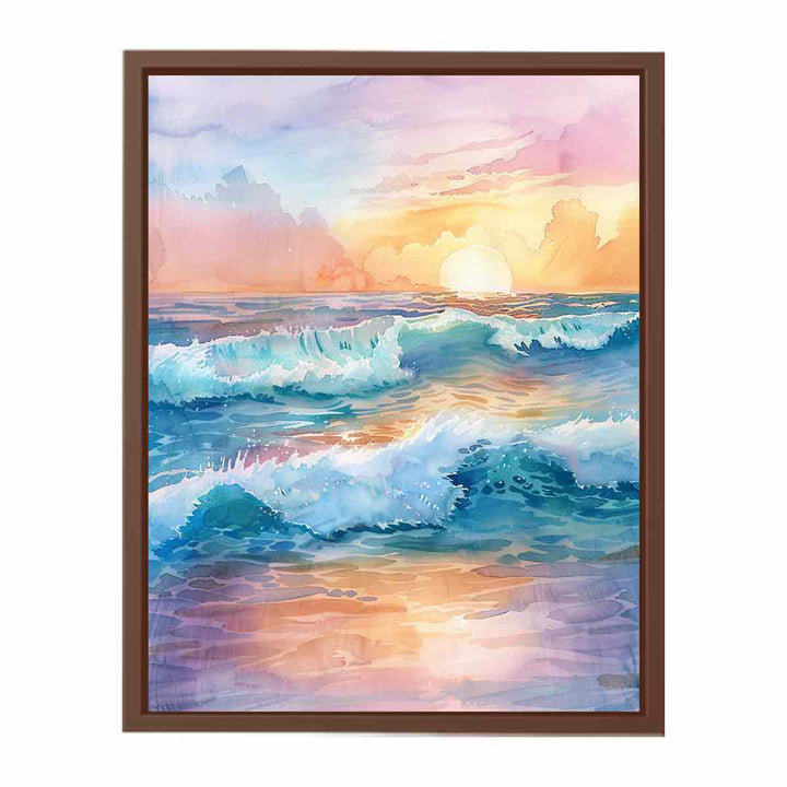 Watercolor Beach   Poster