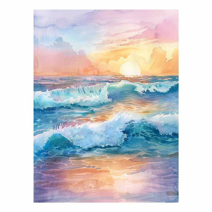 Watercolor Beach 