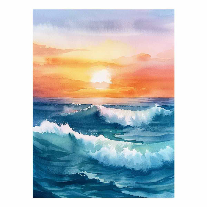 Watercolor Beach 