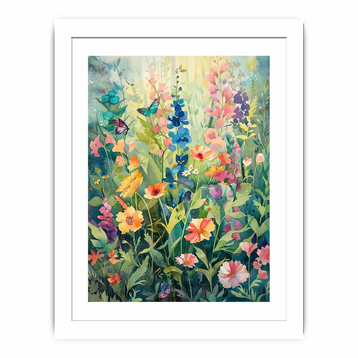 Garden Flowers  Streched canvas