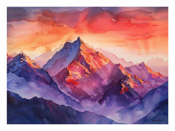 Watercolor Mountians