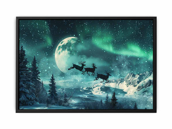 Flying Reindeer  Painting