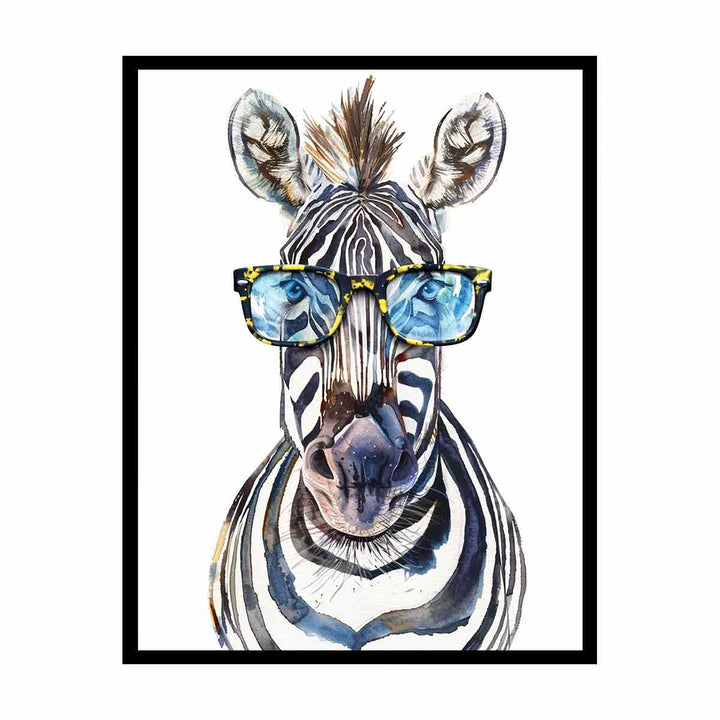 Zebra With Glasses  Painting