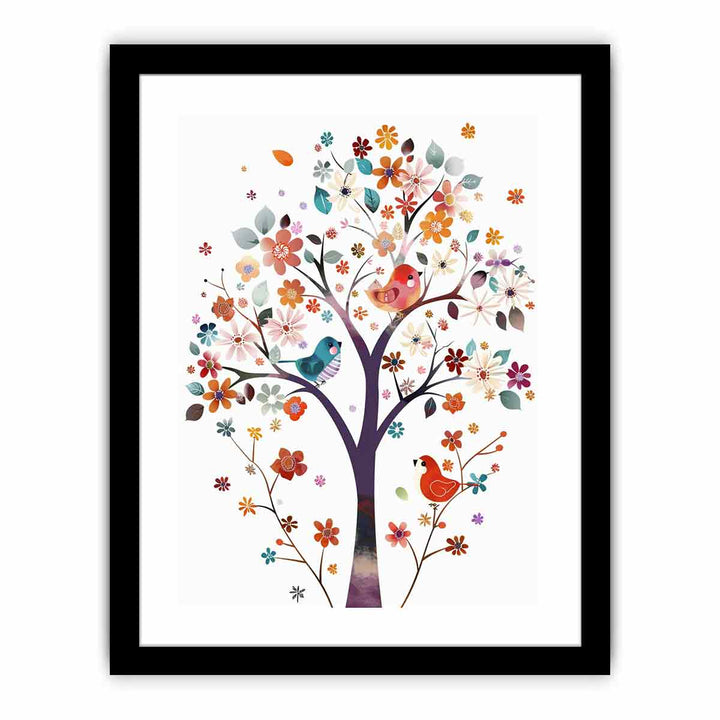 Birds On Tree  Art Print