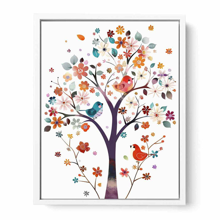 Birds On Tree Framed Print