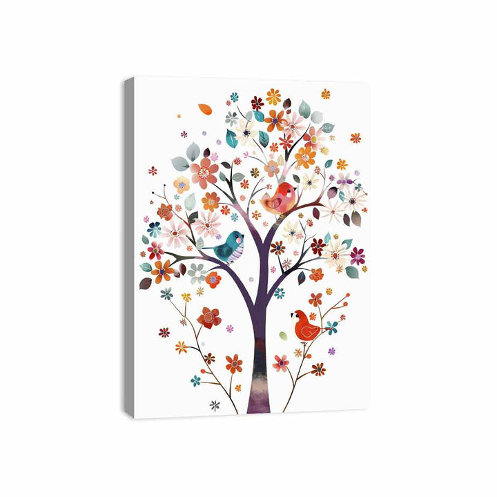 Birds On Tree Canvas Print